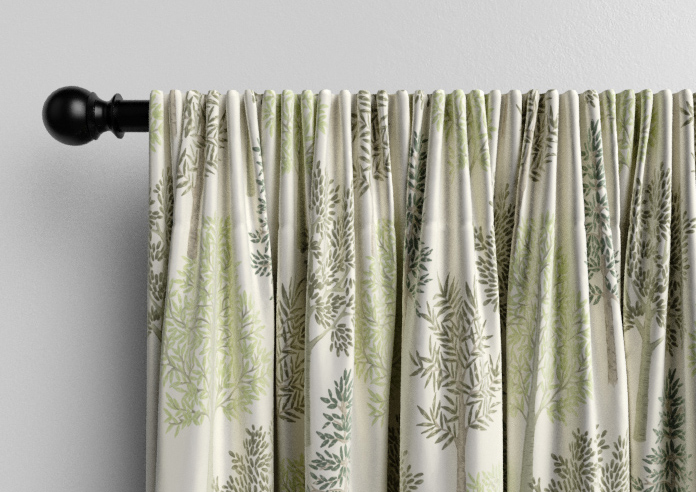 Coppice Faux Silk, Olive - Made to Measure Curtain - Image 9